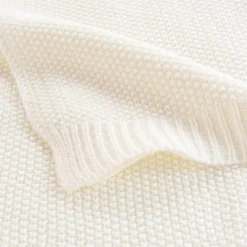 DOUCEUR D'INTERIEUR Plaid (150 cm) Tricotine Ecru Sale