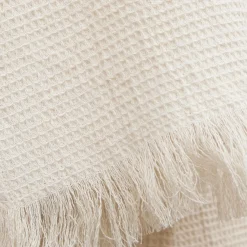 EMINZA Plaid coton nid d'abeille (180 x 220 cm) Eva Beige Discount