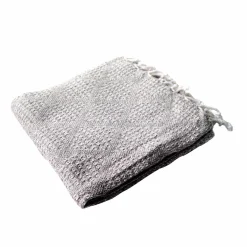 ENJOY HOME Plaid coton recyclé (130 x 160 cm) Dune Gris clair Sale