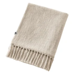 L'EFFET PAPILLON Plaid coton (180 x 220 cm) Sixtine Beige Online