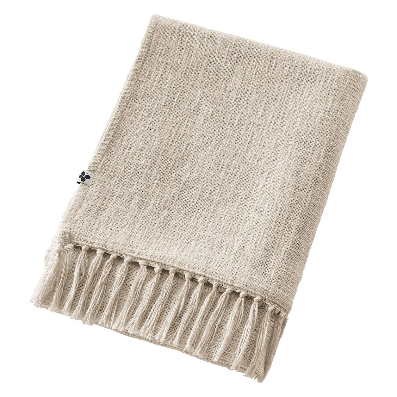 L'EFFET PAPILLON Plaid coton (180 x 220 cm) Sixtine Beige Online