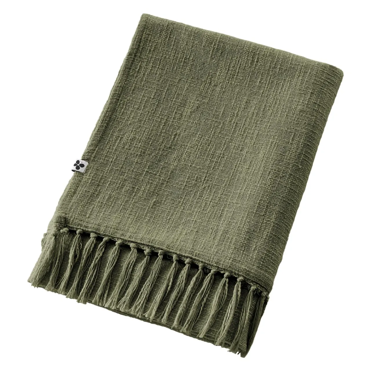L'EFFET PAPILLON Plaid coton (180 x 220 cm) Sixtine Vert romarin Best