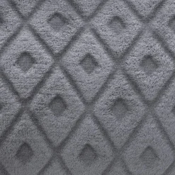 ATMOSPHERA Plaid doux (230 cm) 3D Losange Gris foncé Discount