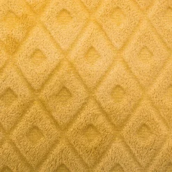 ATMOSPHERA Plaid doux (150 cm) 3D Losange Jaune ocre Hot