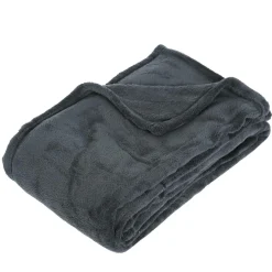ATMOSPHERA Plaid doux (180 cm) Tendresse Gris Anthracite Discount