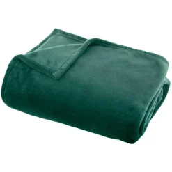 EMINZA Plaid doux flanelle (180 x 230 cm) Didou Vert Best