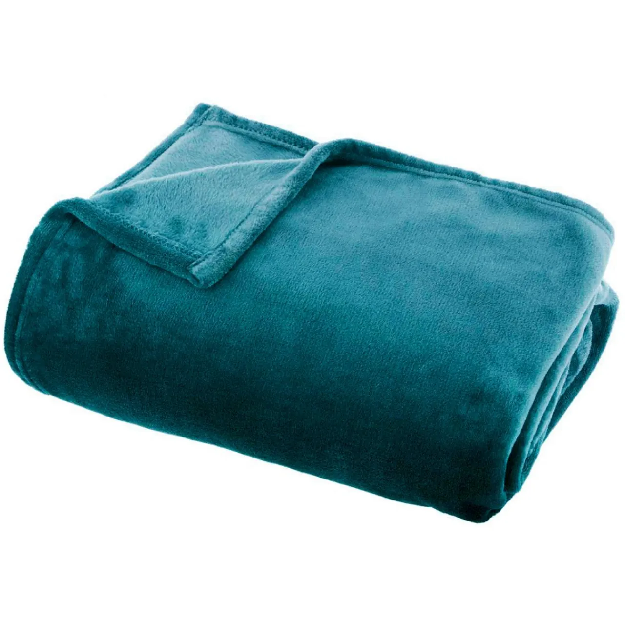 EMINZA Plaid doux flanelle (180 x 230 cm) Didou Bleu canard Hot