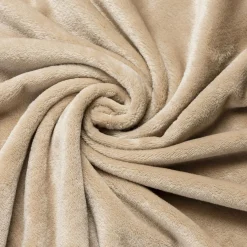 EMINZA Plaid doux flanelle (125 x 150 cm) Didou glacé Marron Clearance