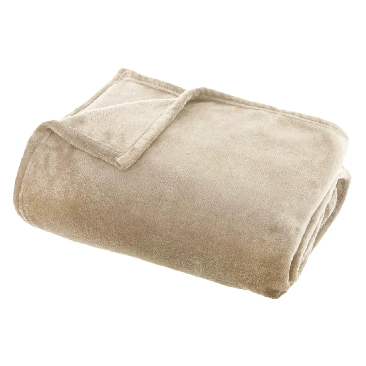 EMINZA Plaid doux flanelle (125 x 150 cm) Didou glacé Marron Clearance