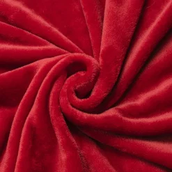 EMINZA Plaid doux flanelle (220 x 240 cm) Didou Rouge Best