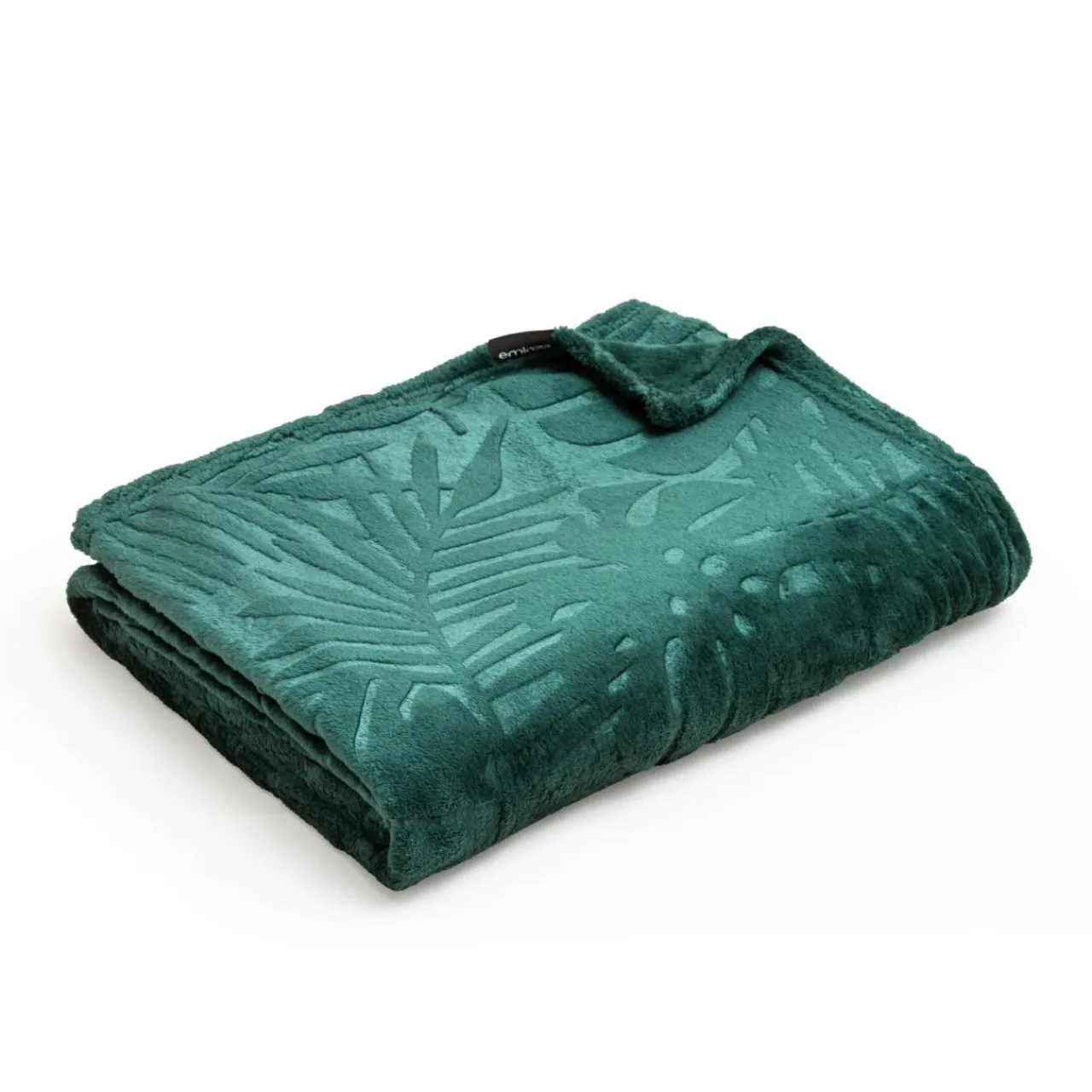 EMINZA Plaid doux flanelle (180 x 230 cm) Flore Vert Outlet