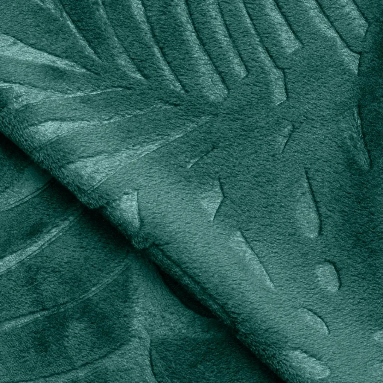 EMINZA Plaid doux flanelle (125 x 150 cm) Flore Vert