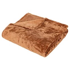Atmosphera, cru017dateur d'intu017drieur Plaid doux flanelle (180 x 230 cm) Ryo Marron Best