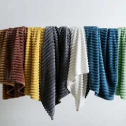 EMINZA Plaid doux (125 x 150 cm) Dune Vert sauge Discount