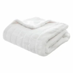ATMOSPHERA Plaid doux (120 x 160 cm) Manoir Blanc Best