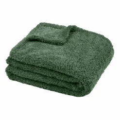 LOVELY CASA Plaid doux (180 x 220 cm) Montreal Vert romarin New