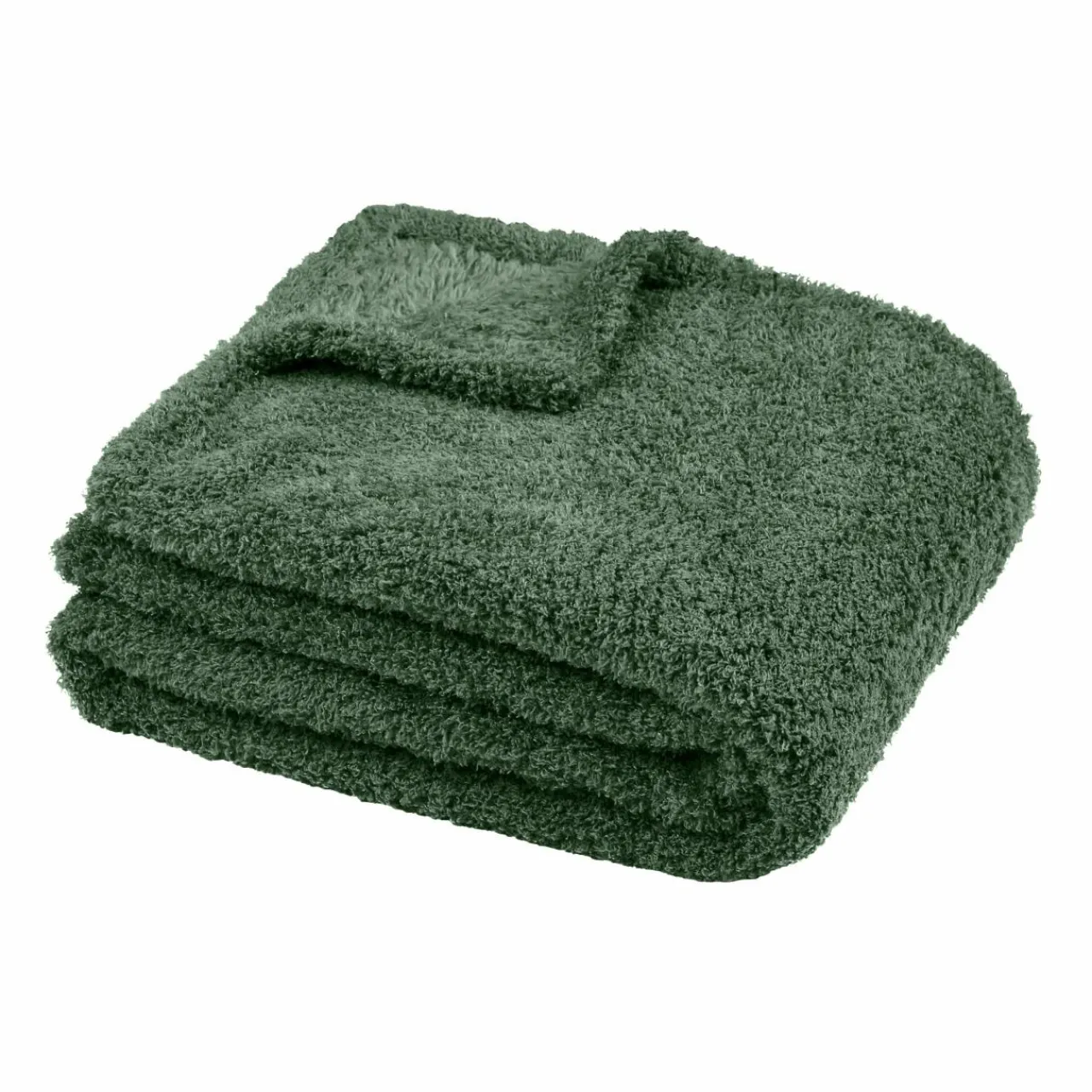LOVELY CASA Plaid doux (180 x 220 cm) Montreal Vert romarin New