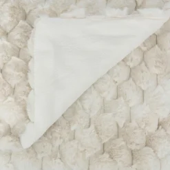 Atmosphera, cru017dateur d'intu017drieur Plaid fausse fourrure (120 x 160 cm) Adriel Beige Best