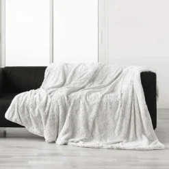 douceur d'intu017drieur Plaid fausse fourrure (180 x 220 cm) Alaska Ecru Beige