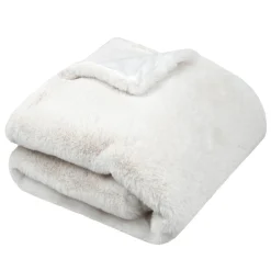 STOF Plaid fausse fourrure (130 x 160 cm) Bostan Ecru Sale