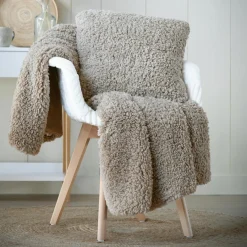 STOF Plaid fausse fourrure (130 x 150 cm) Dudley Taupe Clearance