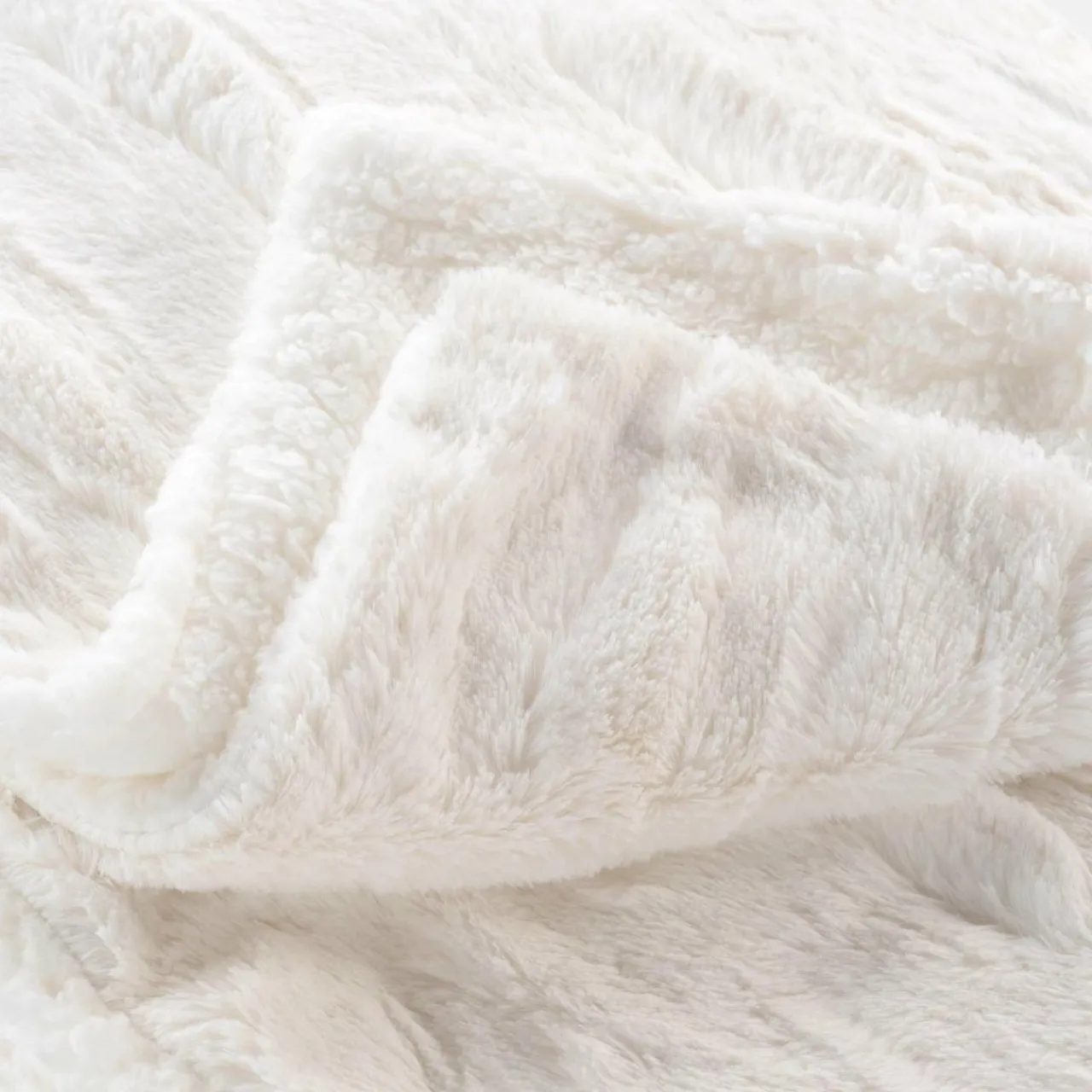douceur d'intu017drieur Plaid fausse fourrure (180 x 220 cm) Foxy Ecru Beige Outlet
