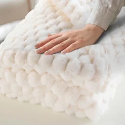 douceur d'intu017drieur Plaid fausse fourrure (220 x 240 cm) Frosty Ecru Outlet