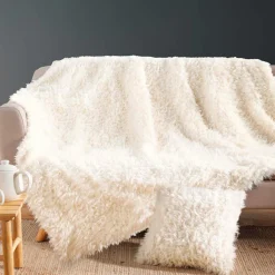 douceur d'intu017drieur Plaid fausse fourrure (220 x 240 cm) Mouton Ecru Online