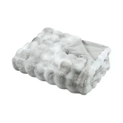 STOF Plaid fausse fourrure (130 x 150 cm) Nebraska perle Gris Discount