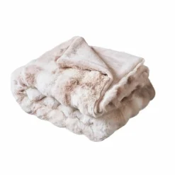 EMINZA Plaid fausse fourrure (220 x 240 cm) Toronto Taupe Hot