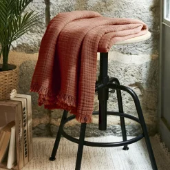 EMINZA Plaid gaze de coton (130 x 160 cm) Gaïa Terracotta Clearance