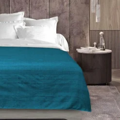 DOUCEUR D'INTERIEUR Plaid polycoton (180 x 220 cm) Lucile Bleu Hot
