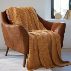 EMINZA Plaid tricot (125 x 150 cm) Tessa Camel Best