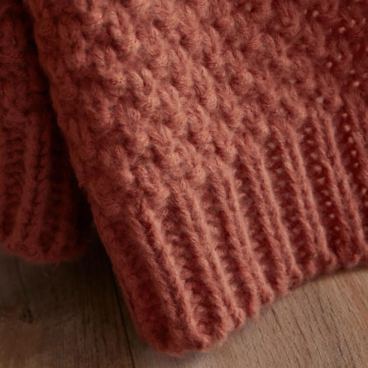EMINZA Plaid tricot (125 x 150 cm) Tessa Terracotta Online