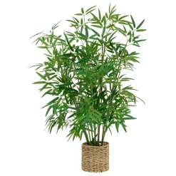 Atmosphera, cru017dateur d'intu017drieur Plante artificielle avec pot tressé (H100 cm) Bambou Ly Vert Best