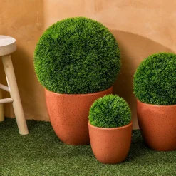 Atmosphera, cru017dateur d'intu017drieur Plante artificielle (D26 cm) Boule de buis Carly Vert Outlet