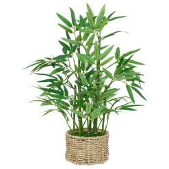 Atmosphera, cru017dateur d'intu017drieur Plante artificielle en pot tressé (H46 cm) Bambou Ly Vert New