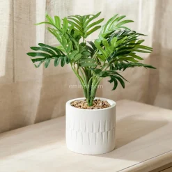 ATMOSPHERA Plante artificielle (H28 cm) Plante grasse en pot Vert