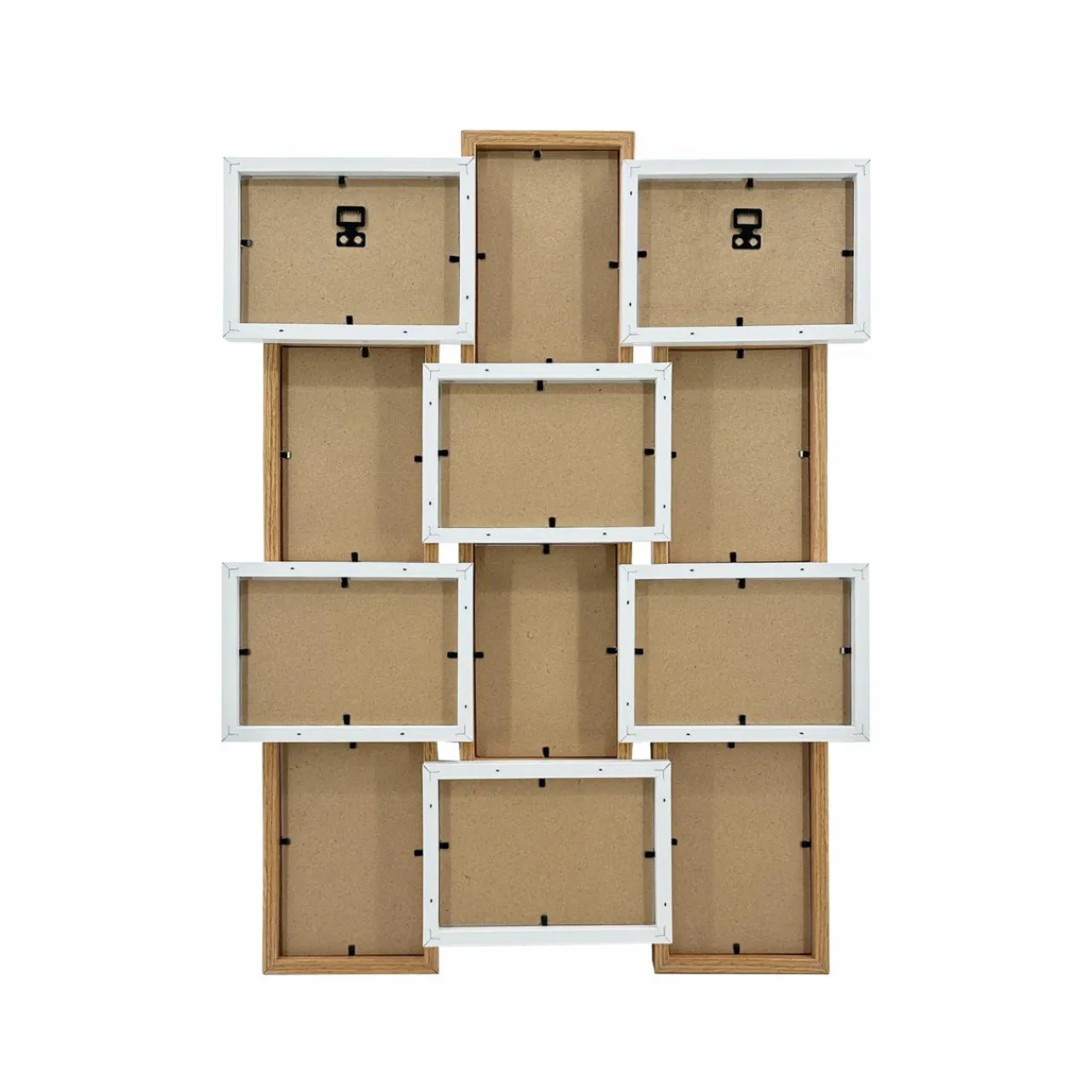 EMINZA Pêle-mêle mural 12 photos bois (H59 cm) Zola Beige Discount