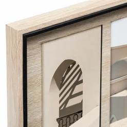 ATMOSPHERA Pêle-mêle mural 5 photos (H32 cm) Ewen naturel Bois Sale