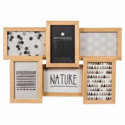 ATMOSPHERA Pêle-mêle 6 photos (41 x H31 cm) Nature Bois Discount