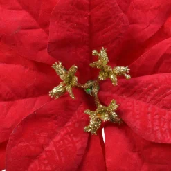 KAEMINGK Poinsettia de Noël Noelie sur clip (D16 cm) Rouge Best