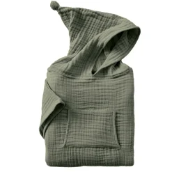 EMINZA Poncho de bain enfant gaze de coton 6/10 ans Gaïa Vert romarin Hot
