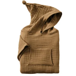 EMINZA Poncho de bain enfant gaze de coton 6/10 ans Gaïa Camel Sale