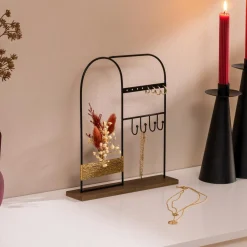 Atmosphera, cru017dateur d'intu017drieur Porte bijoux métal et bois (H26 cm) Automne Noir Online