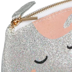 OSTARIA Porte monnaie paillettes enfant (11 cm) Licorne Argent