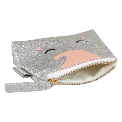 OSTARIA Porte monnaie paillettes enfant (11 cm) Licorne Argent