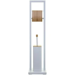 ATMOSPHERA Porte-papier toilettes et brosse WC Natureo Blanc Discount