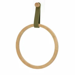 TENDANCE Porte serviette adhésif arrondi (D21 cm) Easy Chic Kaki Vert kaki New