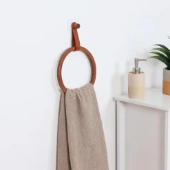 TENDANCE Porte serviette adhésif arrondi (D21 cm) Season Color Ambre